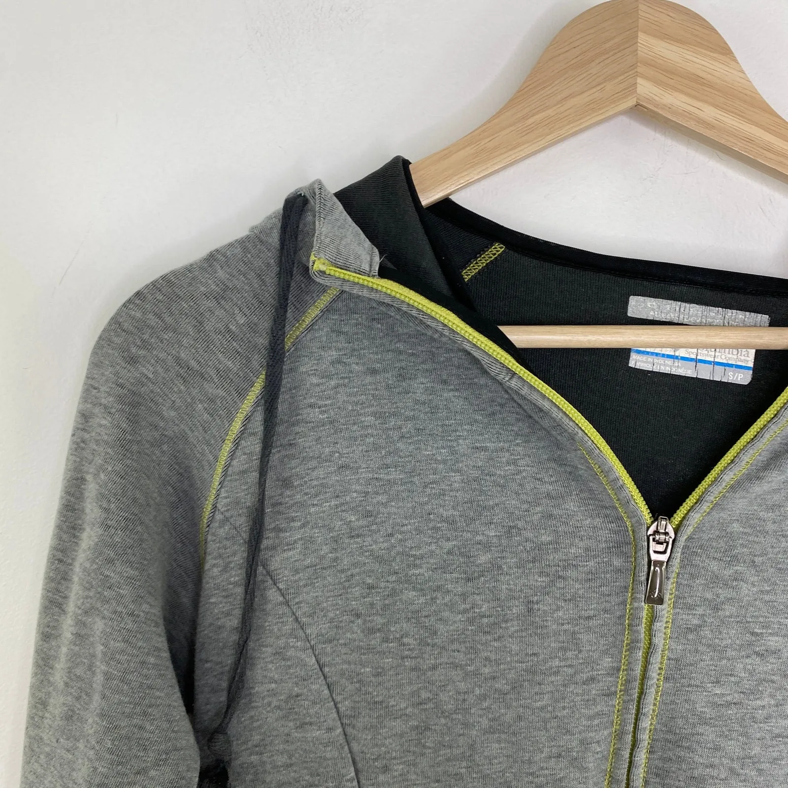 Columbia Black Grey Full Zip Long Sleeve Hoodie Sweatshirt Women's Size Small S - Image 5