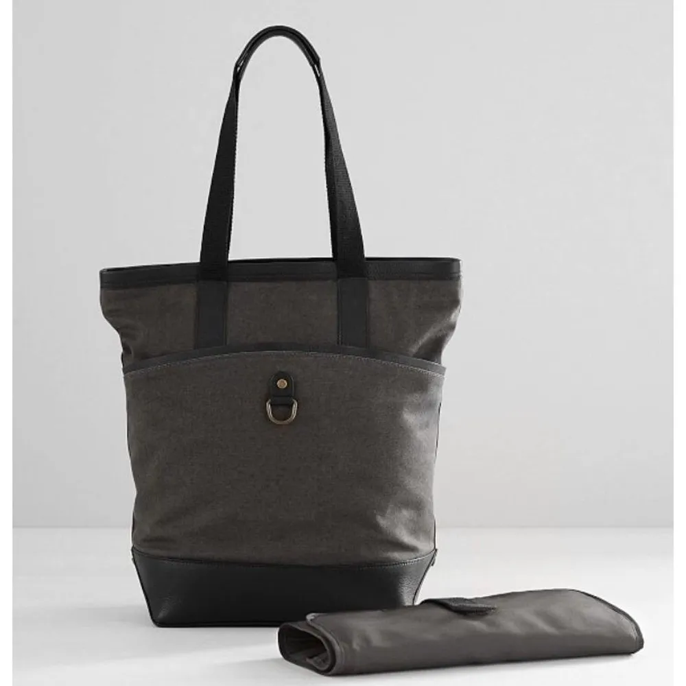 NEW PB Jeremiah Brent CONVERTIBLE DIAPER BAG 17" Gray Backpack Handbag Purse NWT - Image 8