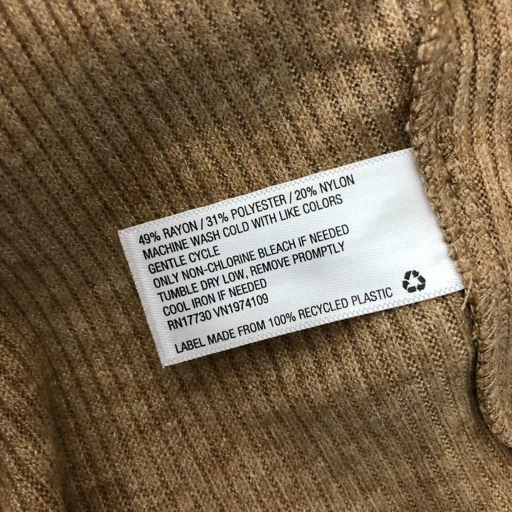 Wild Fable Mini Dress Ribbed Cutout Short Sleeve Crew Neck Stretch Beige XXL - Image 3