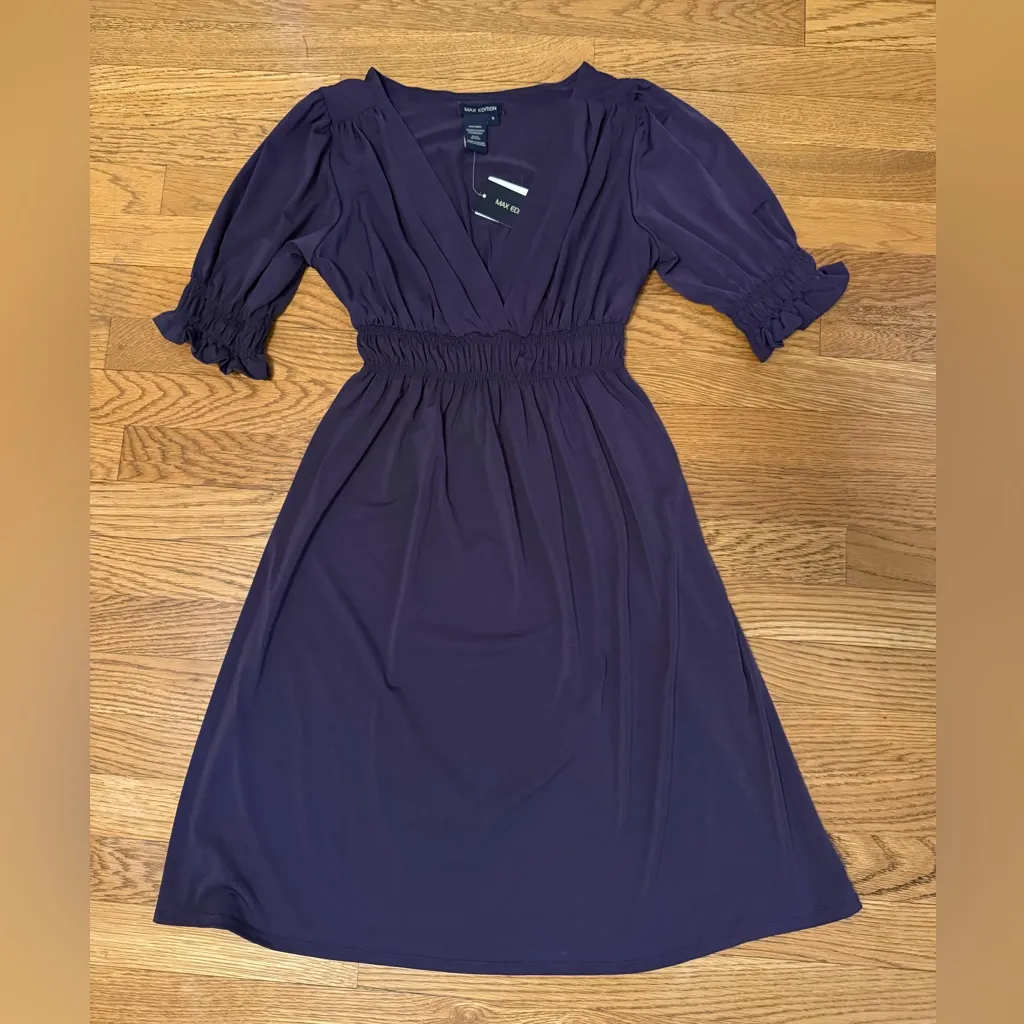 Max Edition Purple Midi Dress size S - Image 7