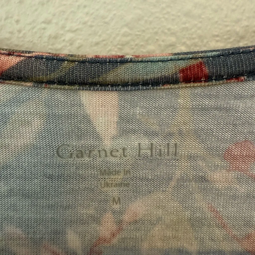 Garnet Hill Floral Wrap Dress Stretch Jersey Medium - Image 6