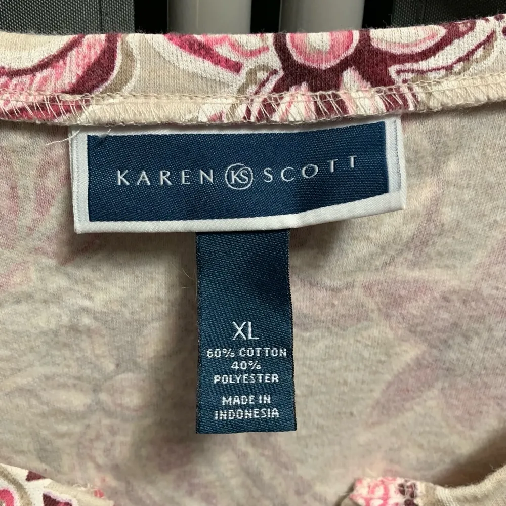 B19-Karen Scott Women's Blouse, XL, Pink - Image 4