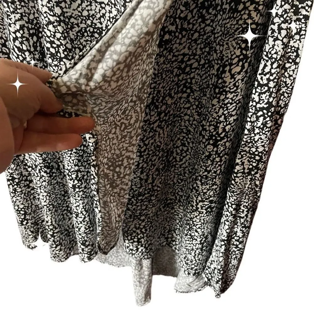 Japna size large high low midi skirt. Wide waist band faux wrap - Image 7