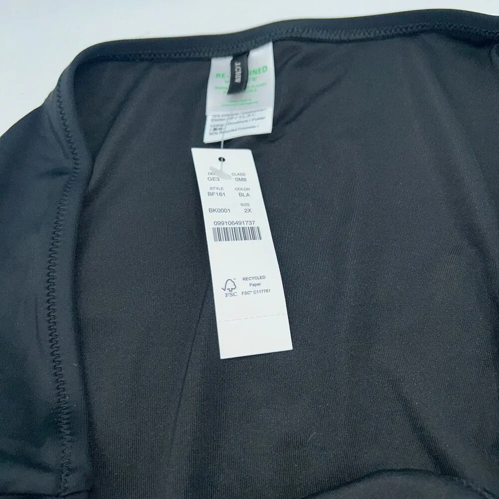 New J. Crew Black Full Coverage Briefs Bikini Swim Bathing Suit Bottom Size 2X - Image 4