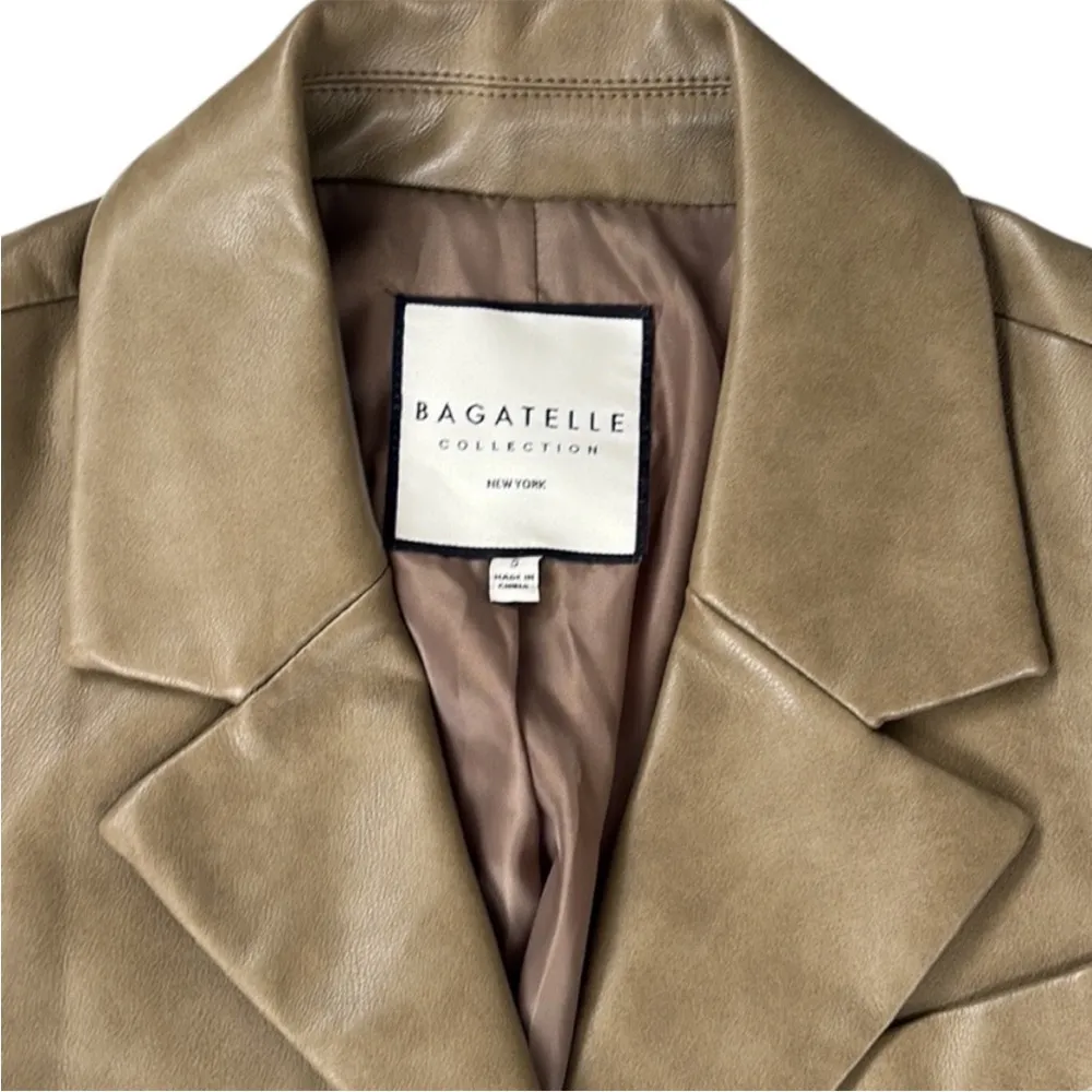 Like New Bagatelle Faux Leather a top Jacket Top Size Small - Image 3