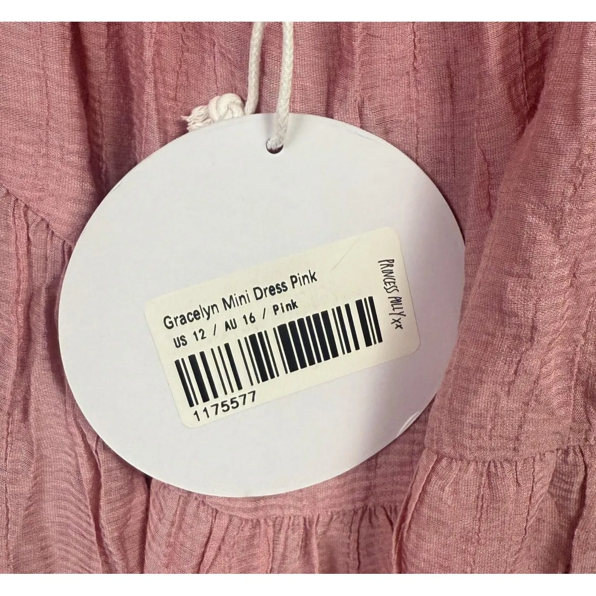 Princess Polly Dress Womens 12 Pink Gracelyn Mini Puff Sleeve Tiered Babydoll - Image 3