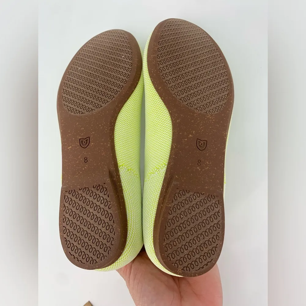 Rothy's Lime Green and Yellow Chartreuse Ballet Flats Size 8 - Image 6