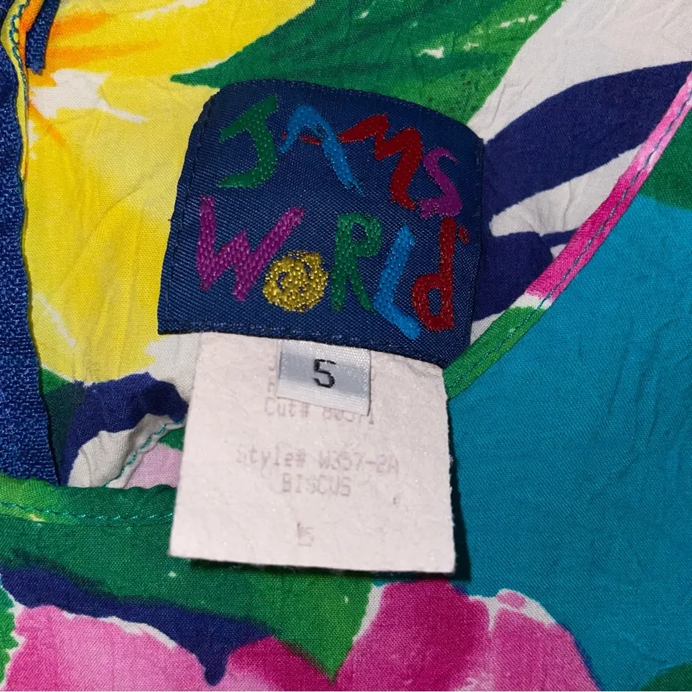 Jams World Hibiscus Floral Print Sleeveless Dress with Front Pockets Size 5 - Image 2