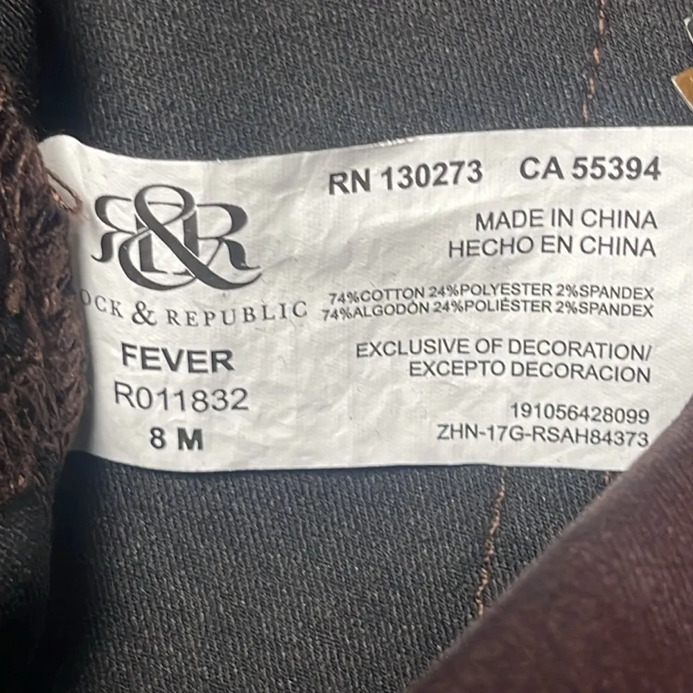 Rock & Republic Slimming Denim Coated Leggings Size 8 Medium - Image 13