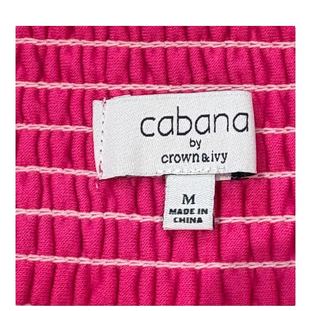Cabana by Crown & Ivy Baby Terry Ruffle Skirt Smocked Hot Pink Size‎ Medium New - Image 7