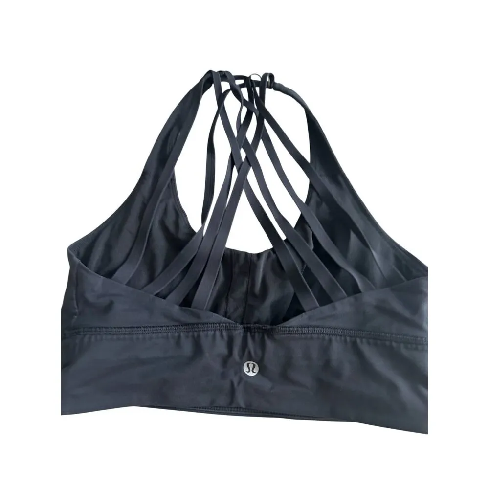 LULULEMON Black Criss Cross Back Workout Bra Size 8 - Image 3