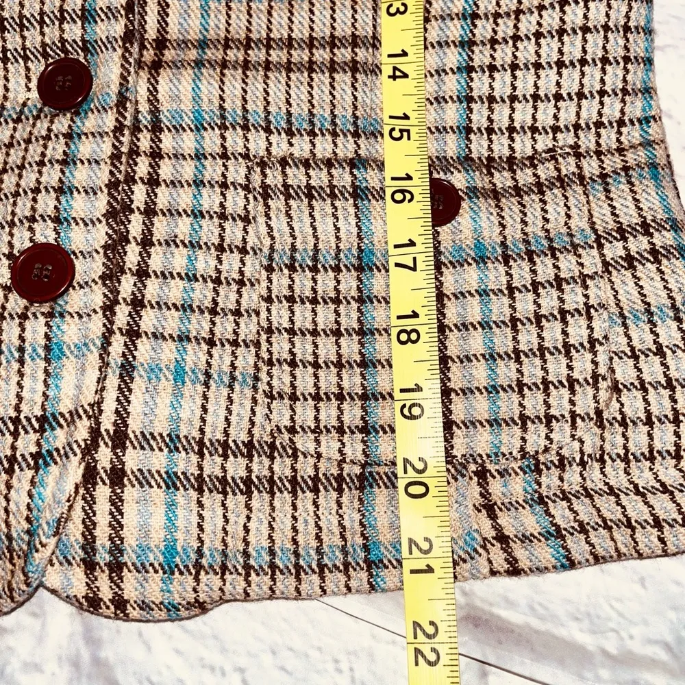 Plaid Cropped Blazer sz M NWT! Size M - Image 5