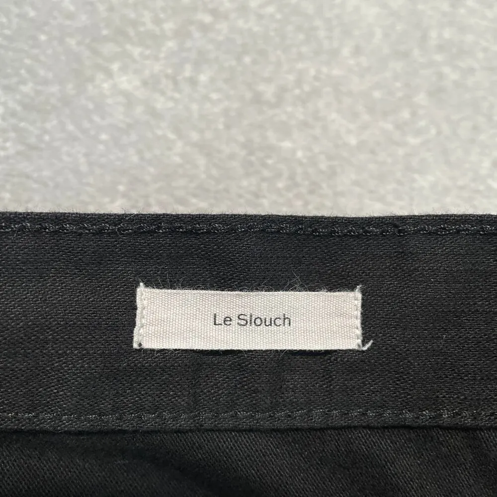 Frame Jeans Womens 30 Black Le Slouch Utility Straight Leg Double Knee Cropped - Image 4