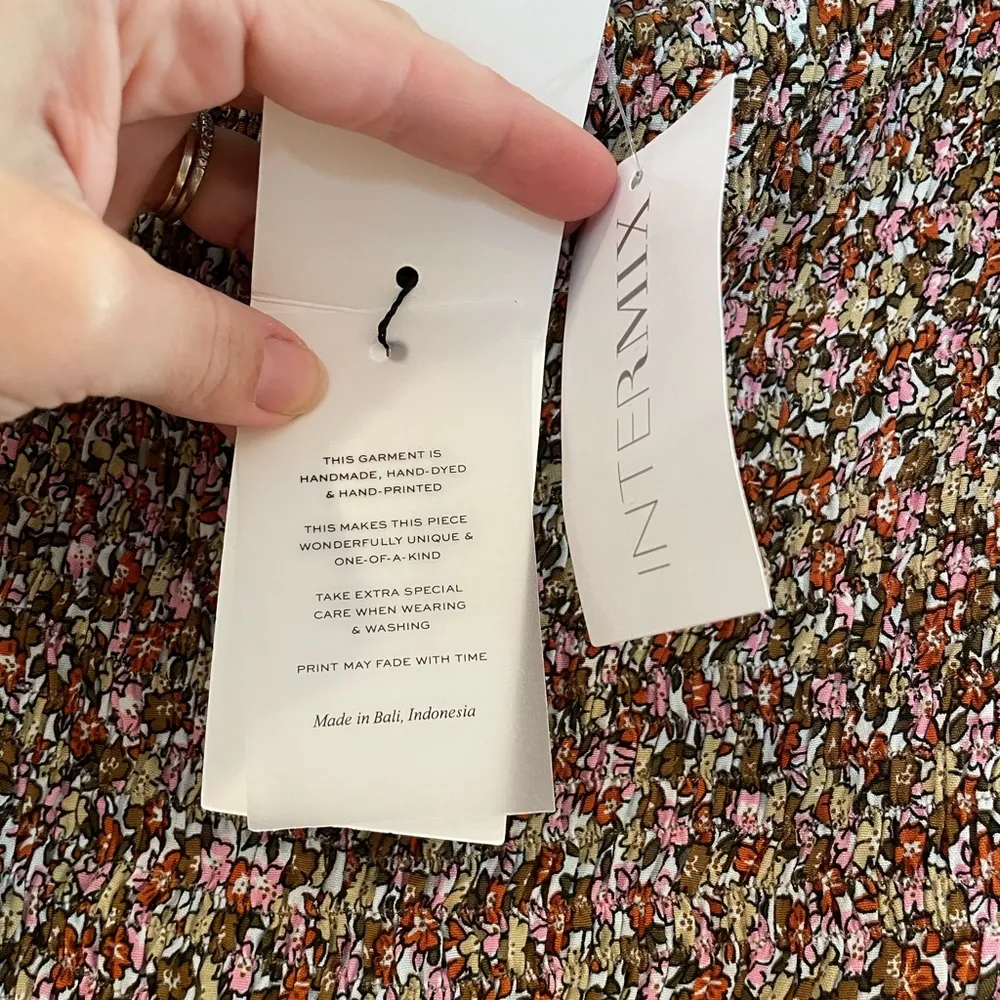 NWT Faithful The Brand Floral Smocked Mini Cottagecore Western Puff Sleeve Dress - Image 6