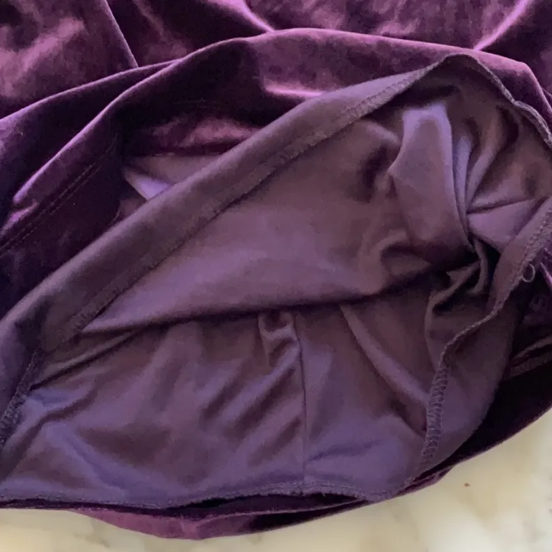 NWT LNL Purple Women's One Shoulder Velvet Mini Dress Sz S - Image 6