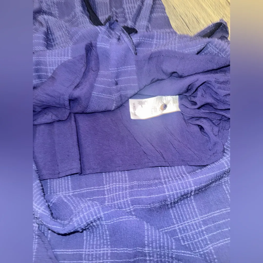 Anthropologie Maeve Blue Aria Plaid Textured Midi Dress Shirtdress Chic
Xsmall - Image 5