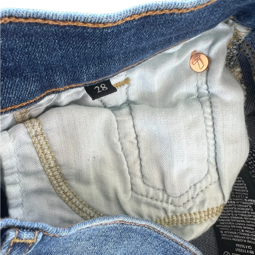 7 For All Mankind Light Blue Jean Shorts - Image 3