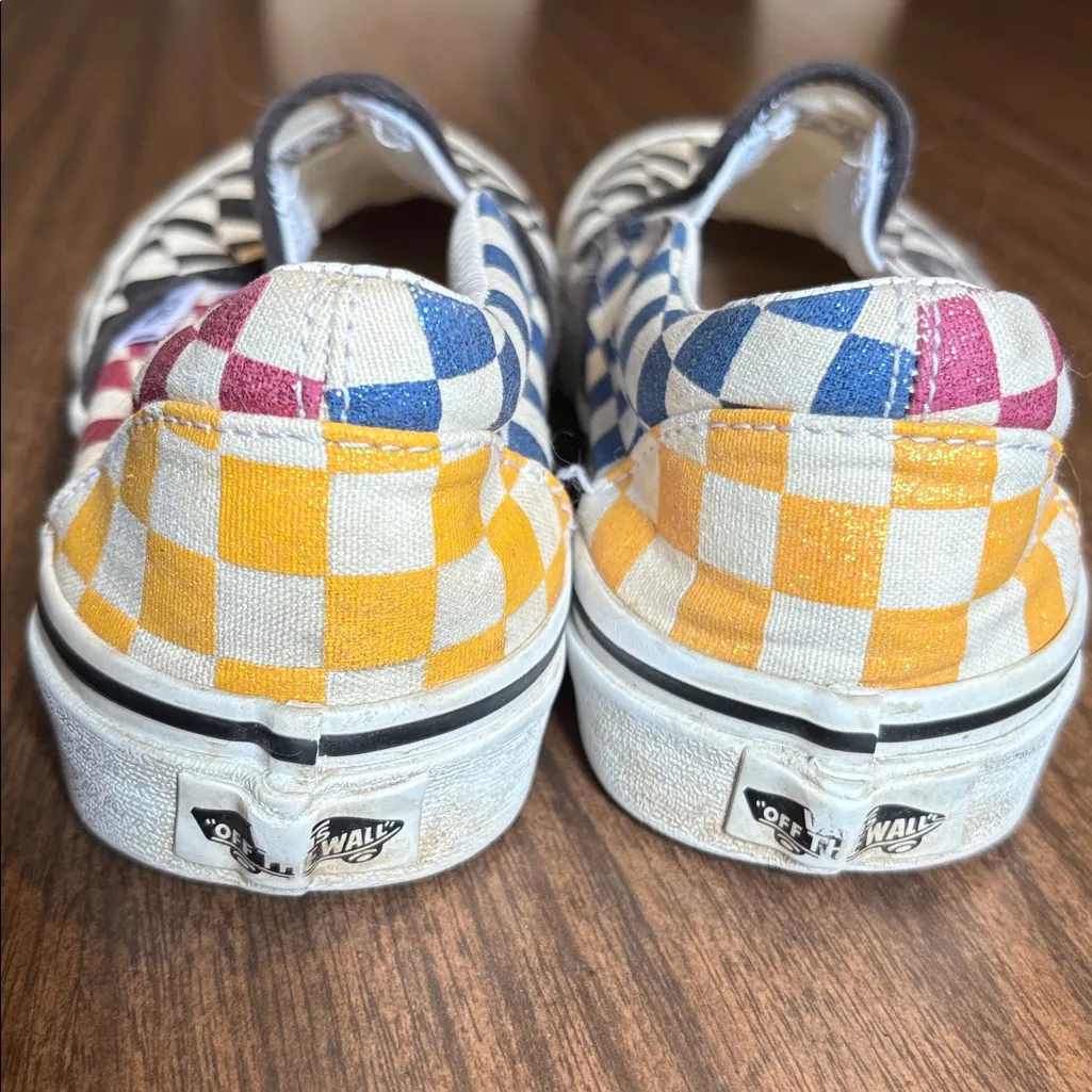 Vans Rainbow Checkerboard Slip On Shoes Men’s 5 Women’s 6.5 - Image 4