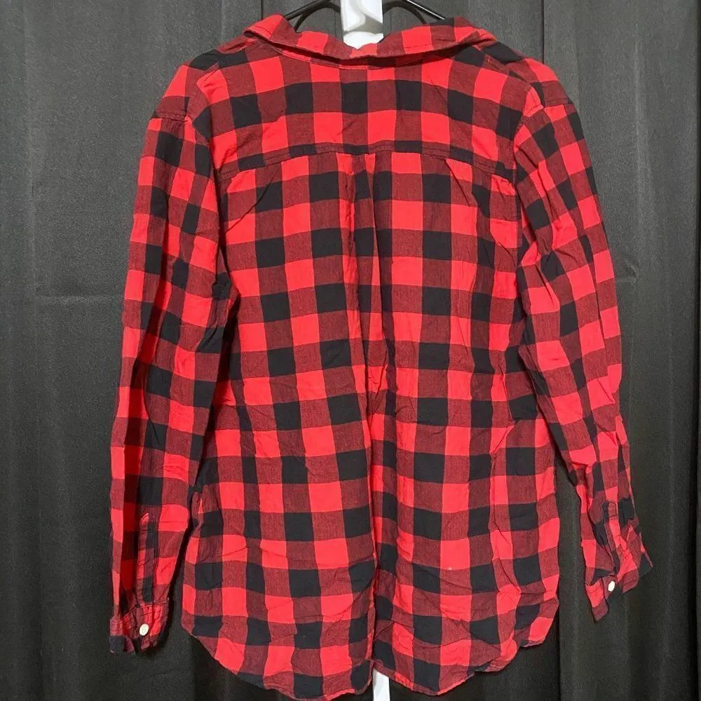 Old Navy Maternity red/black flannel shirt Red Size undefined - Image 5