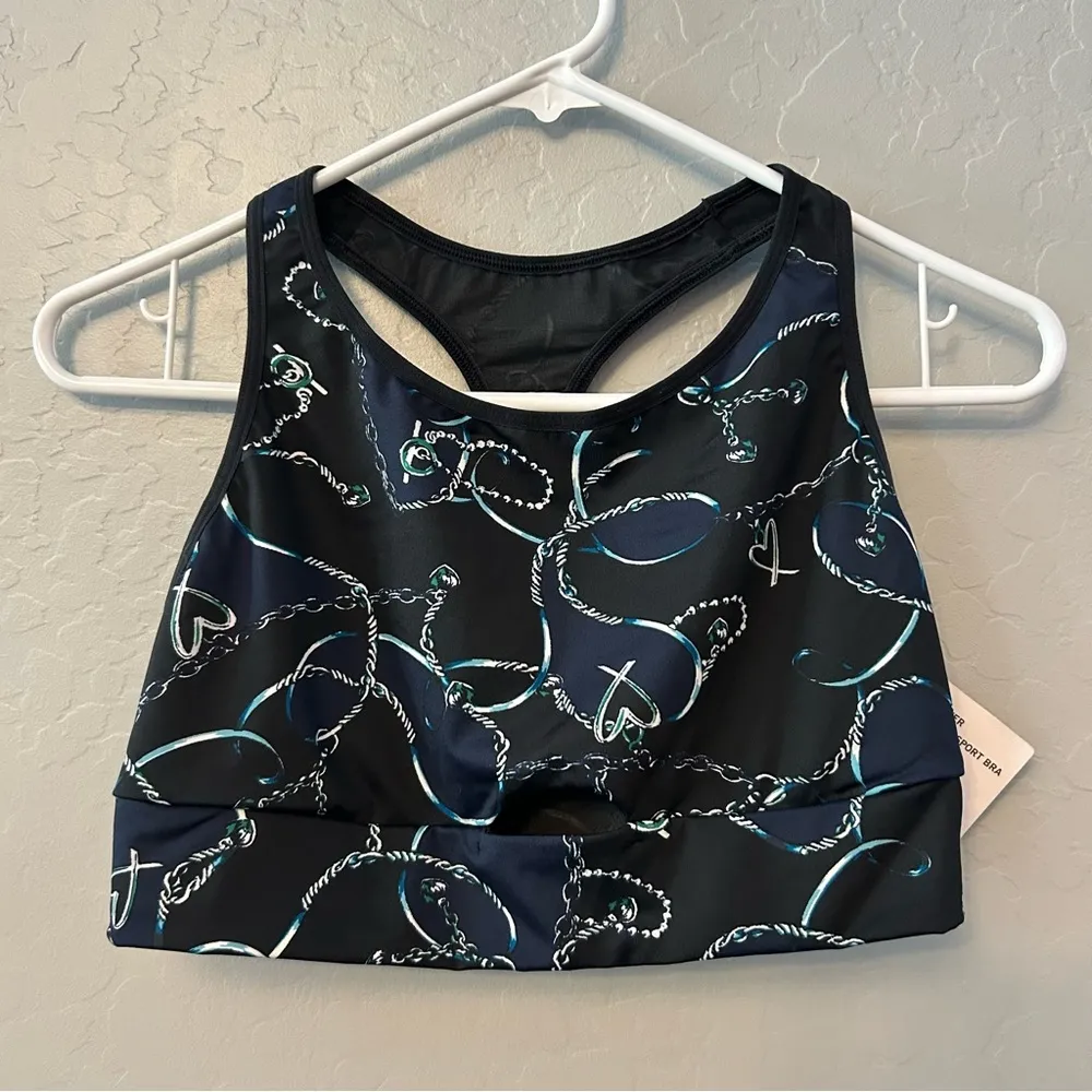 Victoria’s Secret Sport The Player jewelry print racerback sport bra size large - Image 3