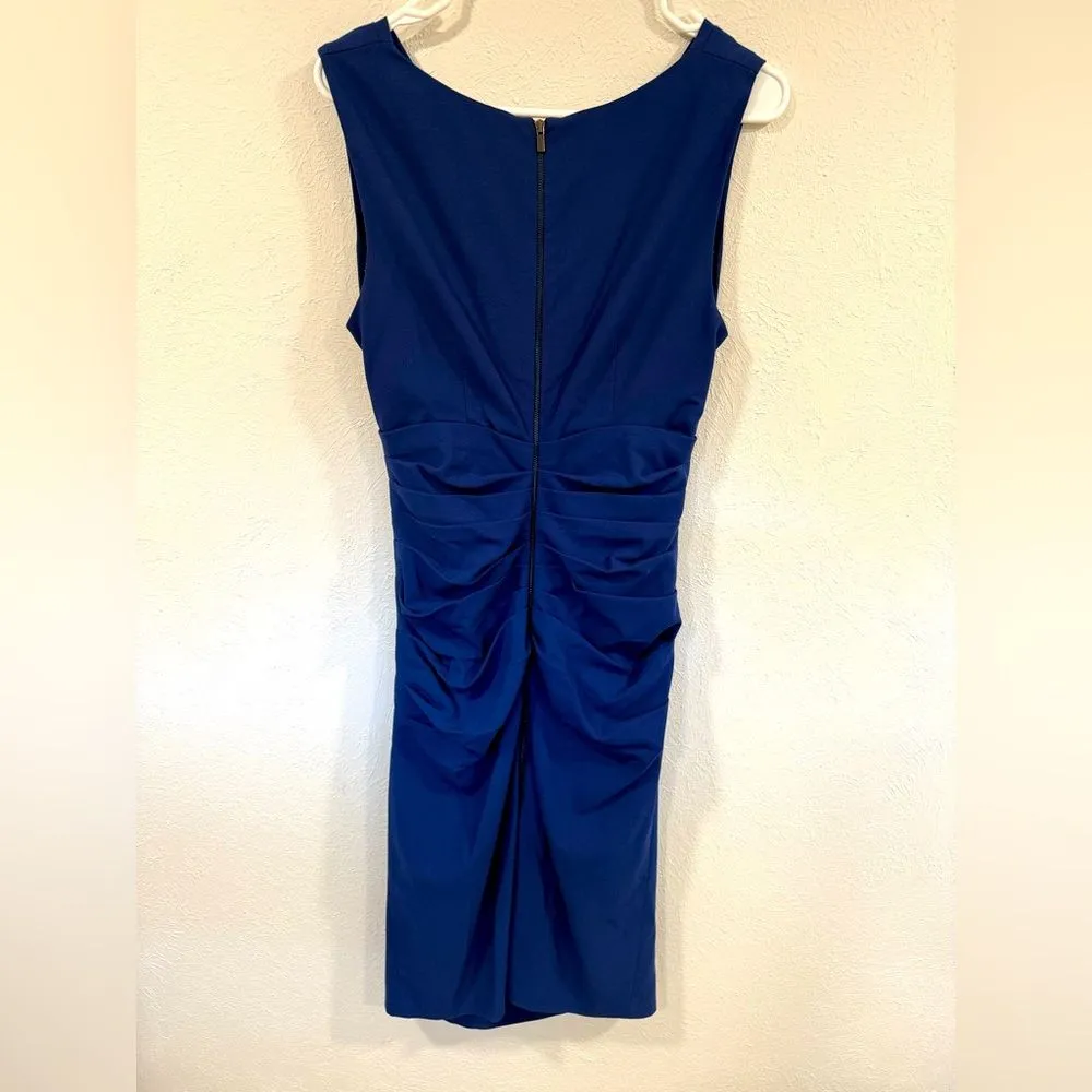 BCBGMaxAzria Alysse Cobalt Blue Midi Dress Size 8 EUC - Image 2