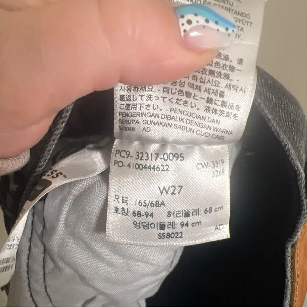 ✨Levi’s 501 Cut Off Sz 27 Shorts Trashed Black Jeans Distressed✨ - Image 10