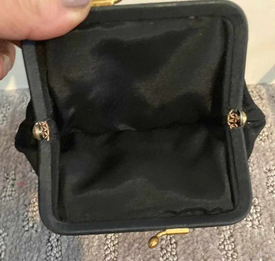 Mint Vintage 1930s-1940s  Made in Italy clutch & matching coin purse . Sz 9.5”x6.5” - Image 5