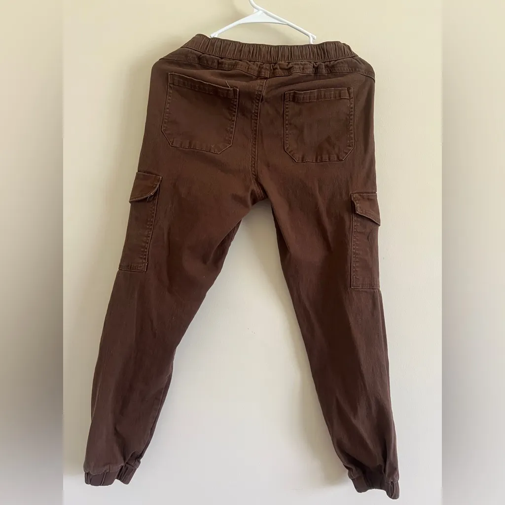 REWASH  Brown Corduroy Jogger Pants - Image 3