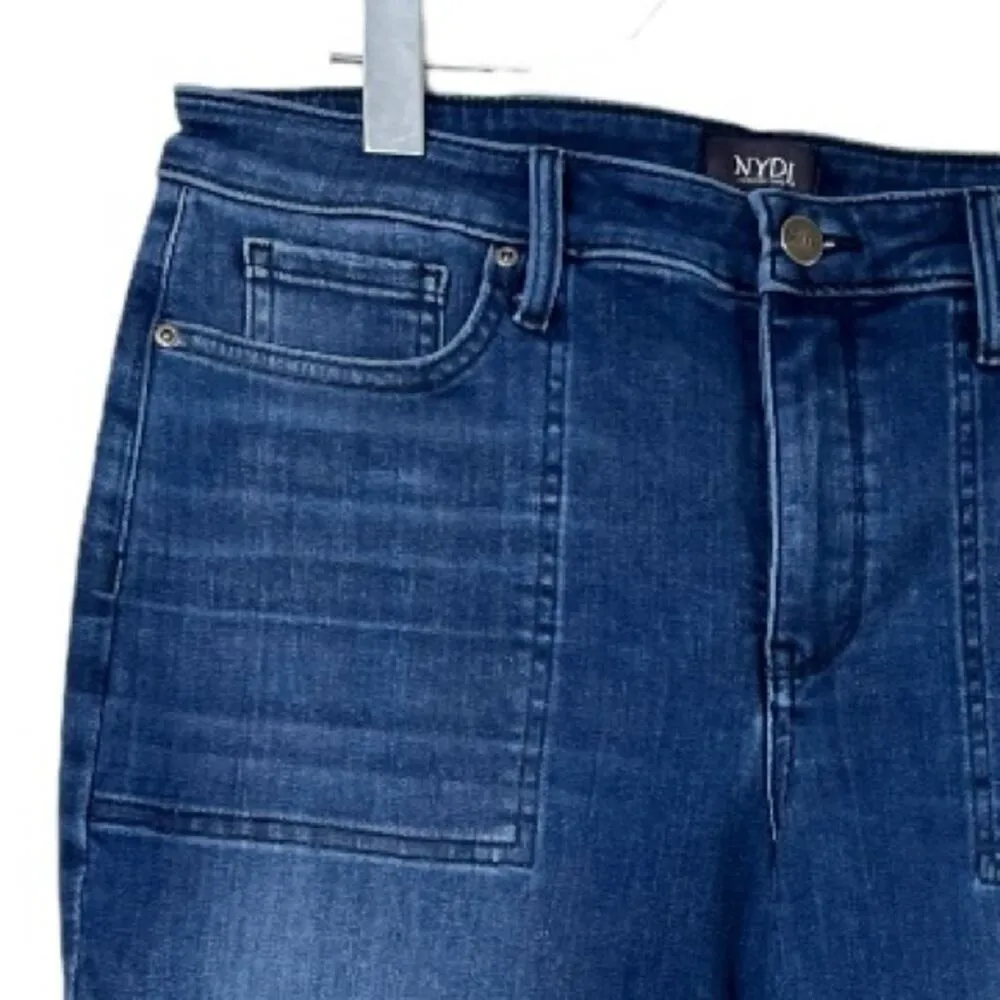 NYDJ Petite Jeans Relaxed Crop Mid Rise Dark Wash Women’s Size 12P - Image 6