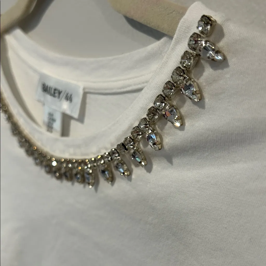 Bailey 44 White Embellished Short Sleeve Top - Image 6