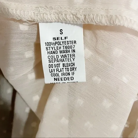 NWT Blue B Top Women’s Size Small Cream Lace Cottagecore Peasant Blouse Academia Tan - Image 7