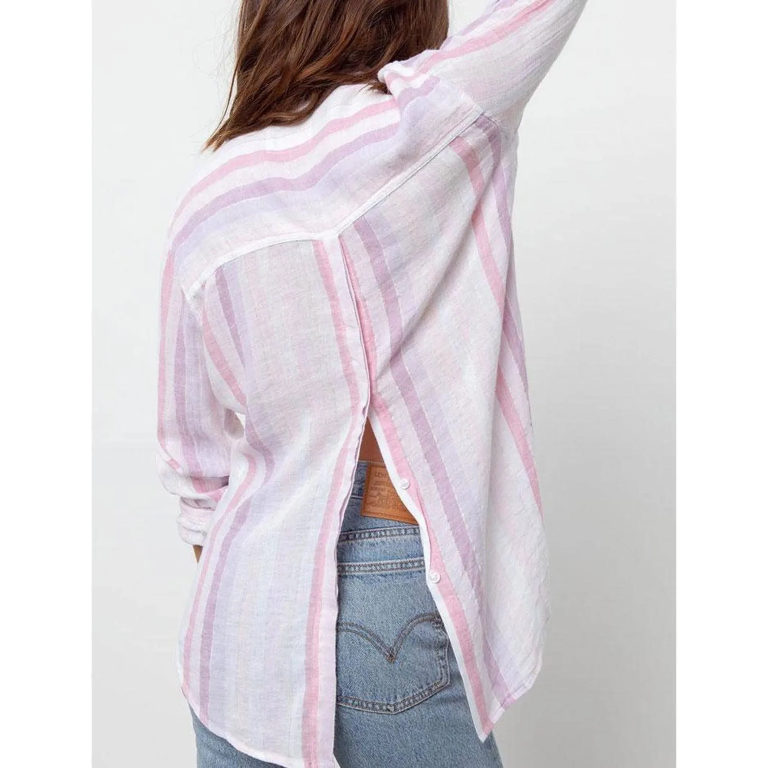 RAILS Sydney Sahara Stripe‎ Button Down Top w/ Split Back - S - Image 2