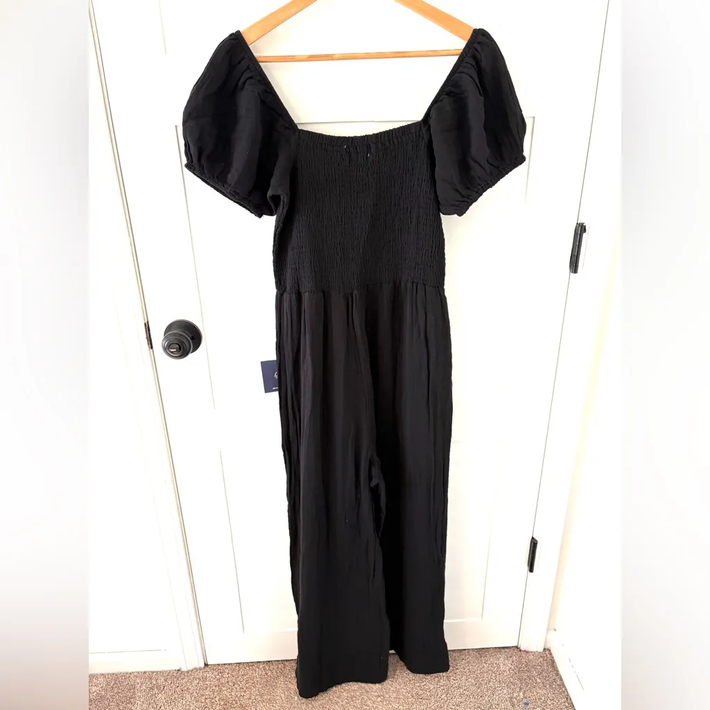 Oliver Logan Benton Romper Gauze Organic Cotton Smocked Jumpsuit. Size Large. - Image 5