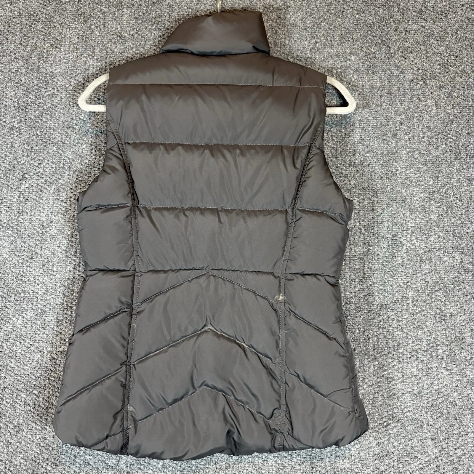 J Crew Women XS Women Gray Puffer Vest Down Waterfowl Feather - Image 3