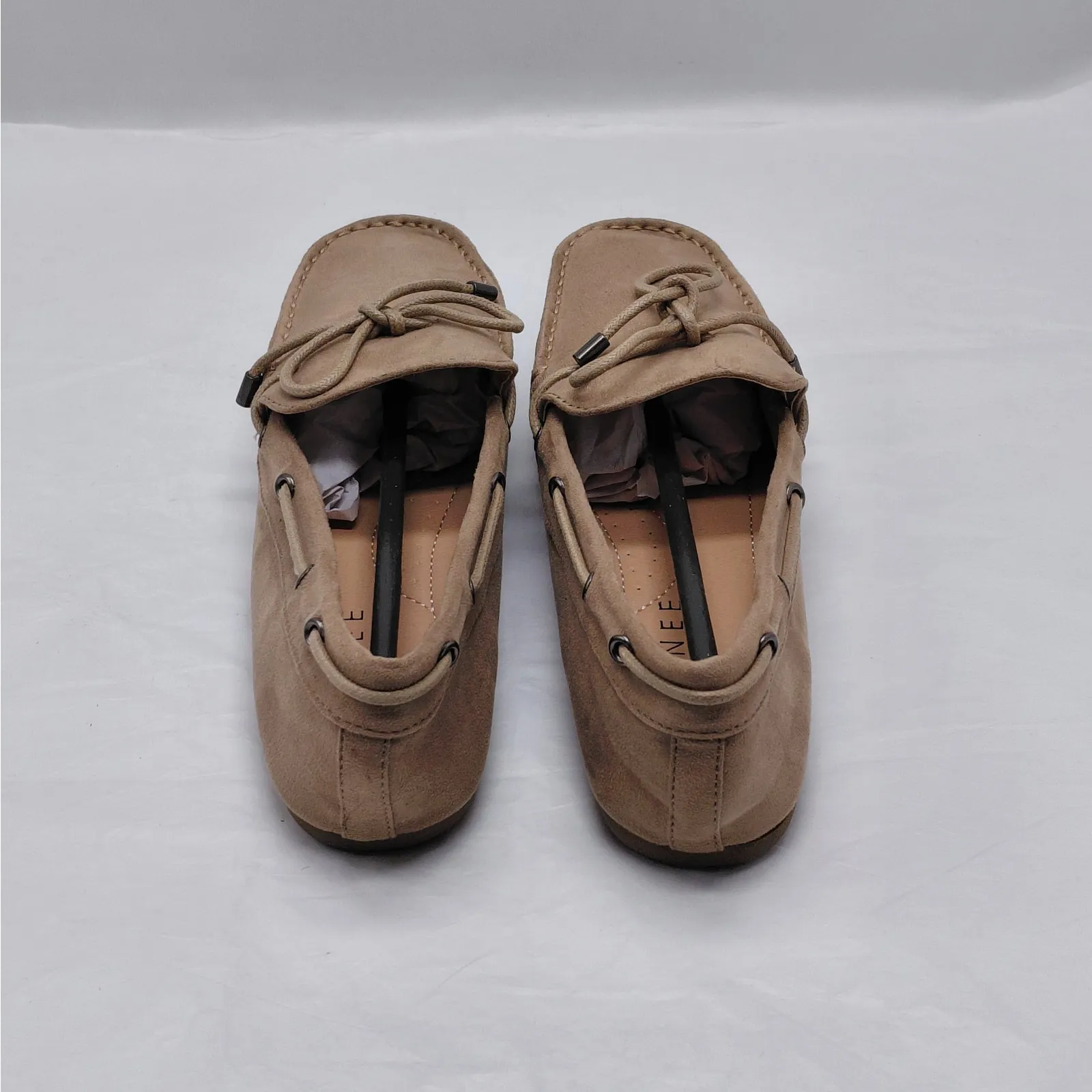 Journee Collection Womens 6 Thatch Taupe Moccasin Loafer Flats Slip On Comfort - Image 5