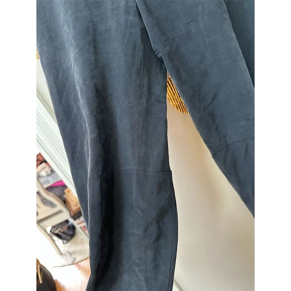 Band of Outsiders Women's Silk Jogger Pants Blue M Casual Tapered Ladybugs Size M - Image 2