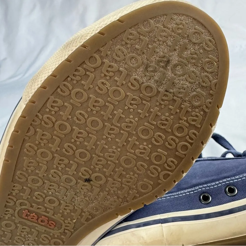 Taos Indigo Blue Size 8.5 Moc Star Sneaker Arch Support Canvas Travel Comfort - Image 6