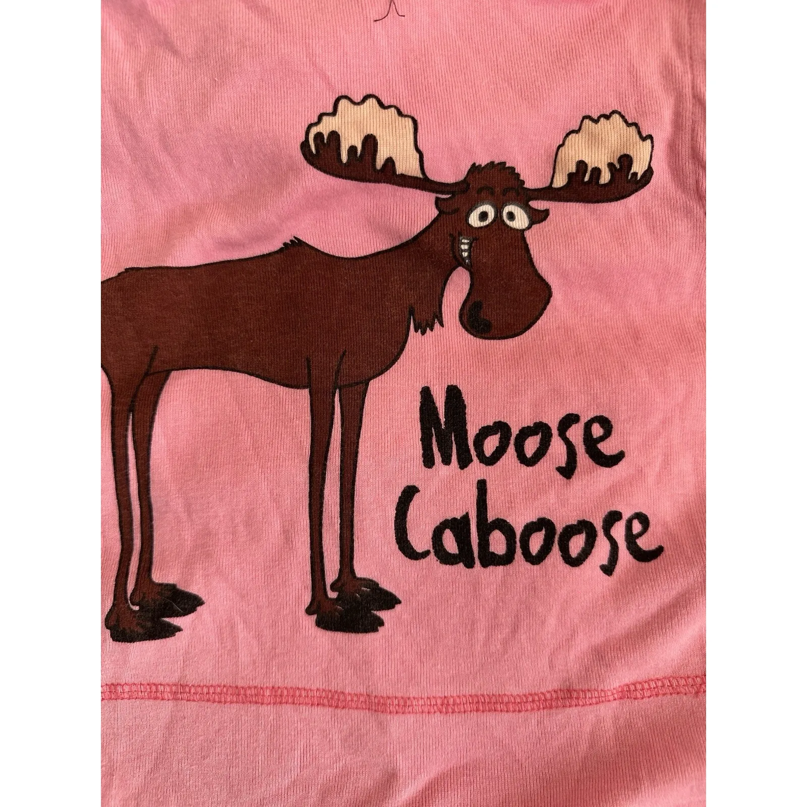 Lazy One Pajama Moose Adult Pink Flapjack PJ's Pajamas Moose Caboose Medium Rare - Image 8