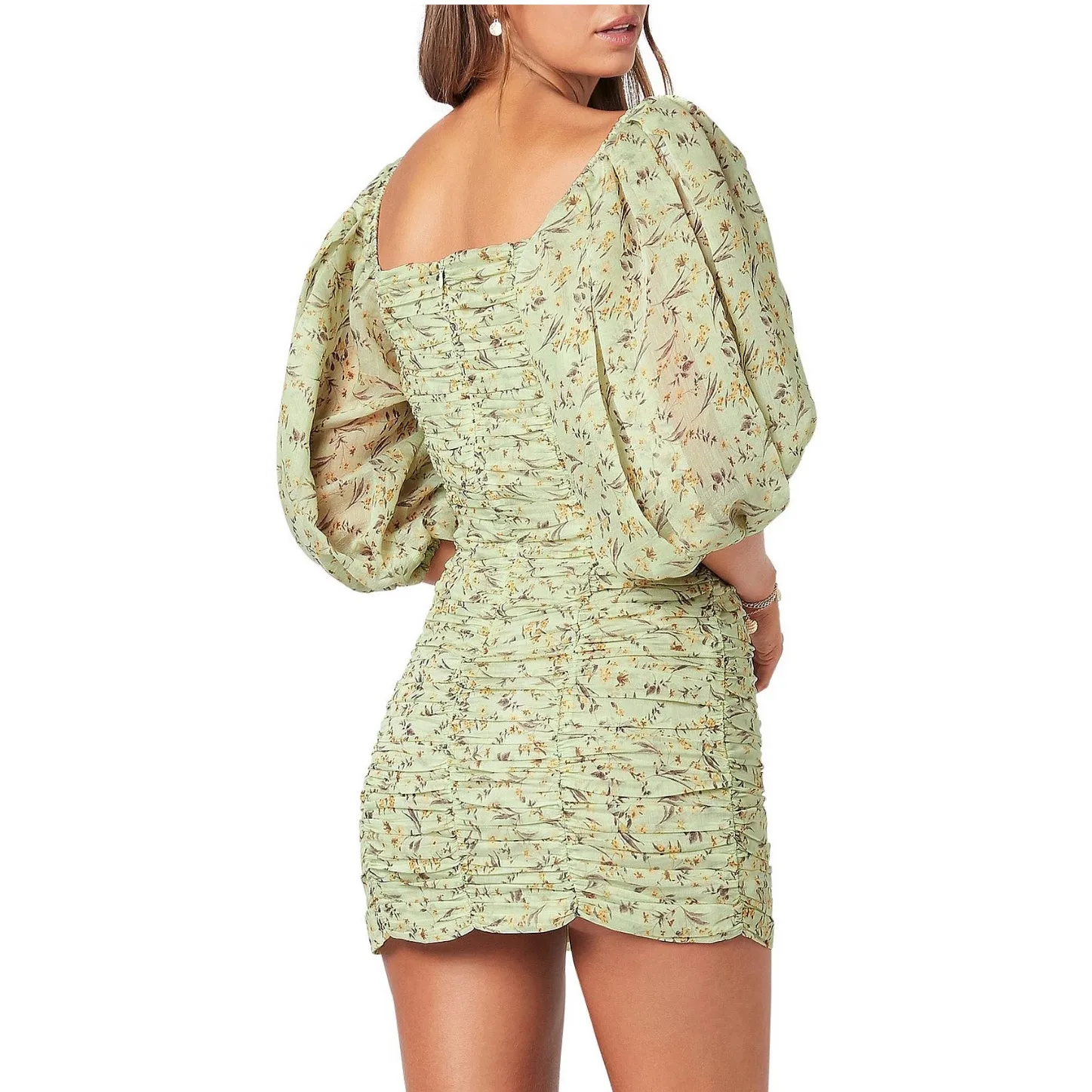 MINKPINK Olla Mini Dress in Multi Floral Green Revolve Size: 
Medium NWOT - Image 2