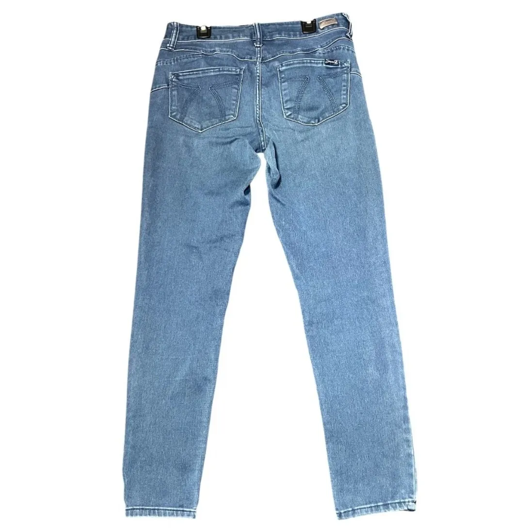Seven7 Booty Shaper Blue Jeans Womens 6 Denim Stretch Classic Everyday Comfort - Image 3