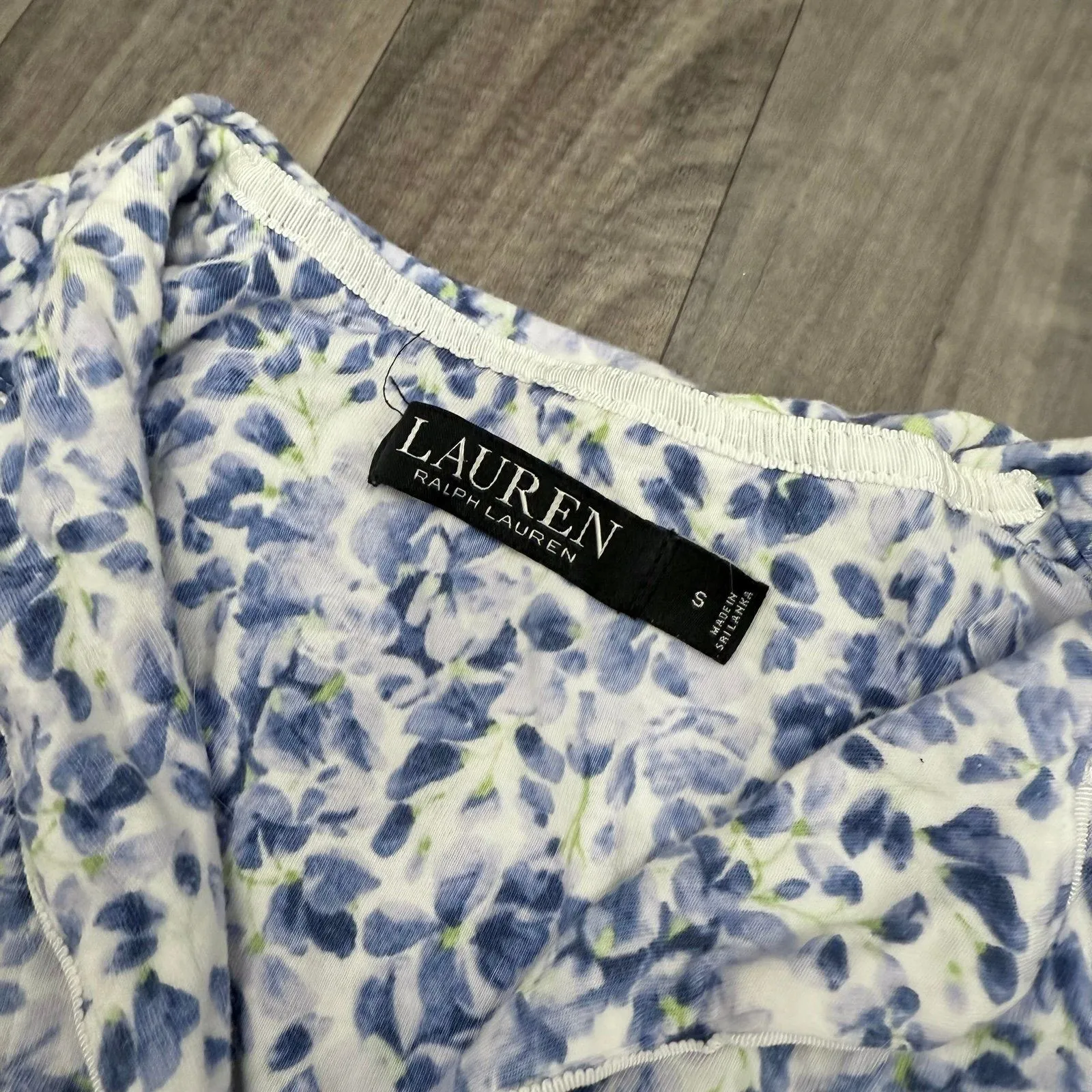 Ralph Lauren hydrangeas floral blue pajama set - Image 5