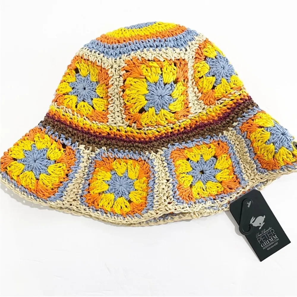 Peter Grimm  crochet flower bohemian hat - Image 2