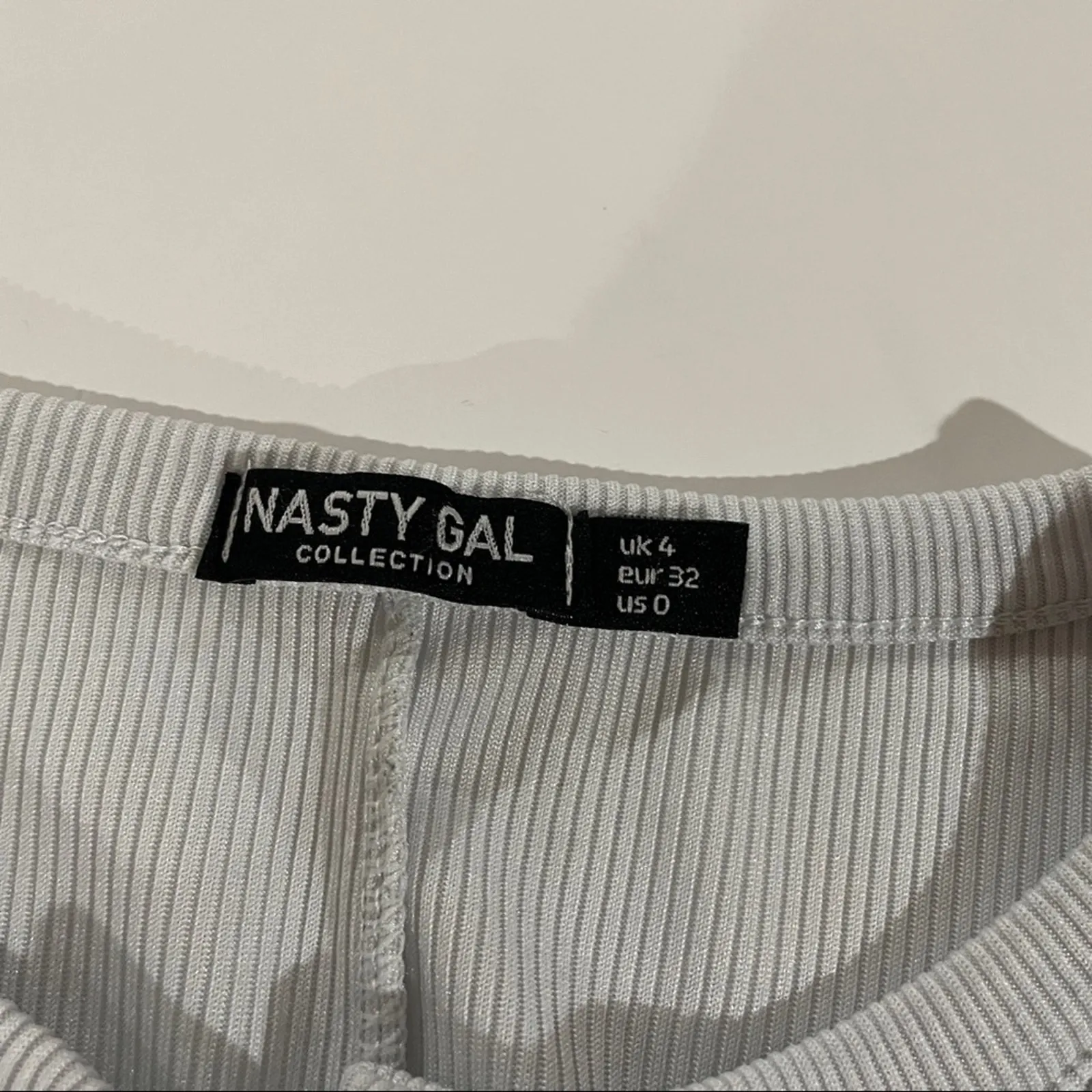 Nasty Gal Light Gray Blue Long Sleeve Snap Blouse Size‎ 0 - Image 5