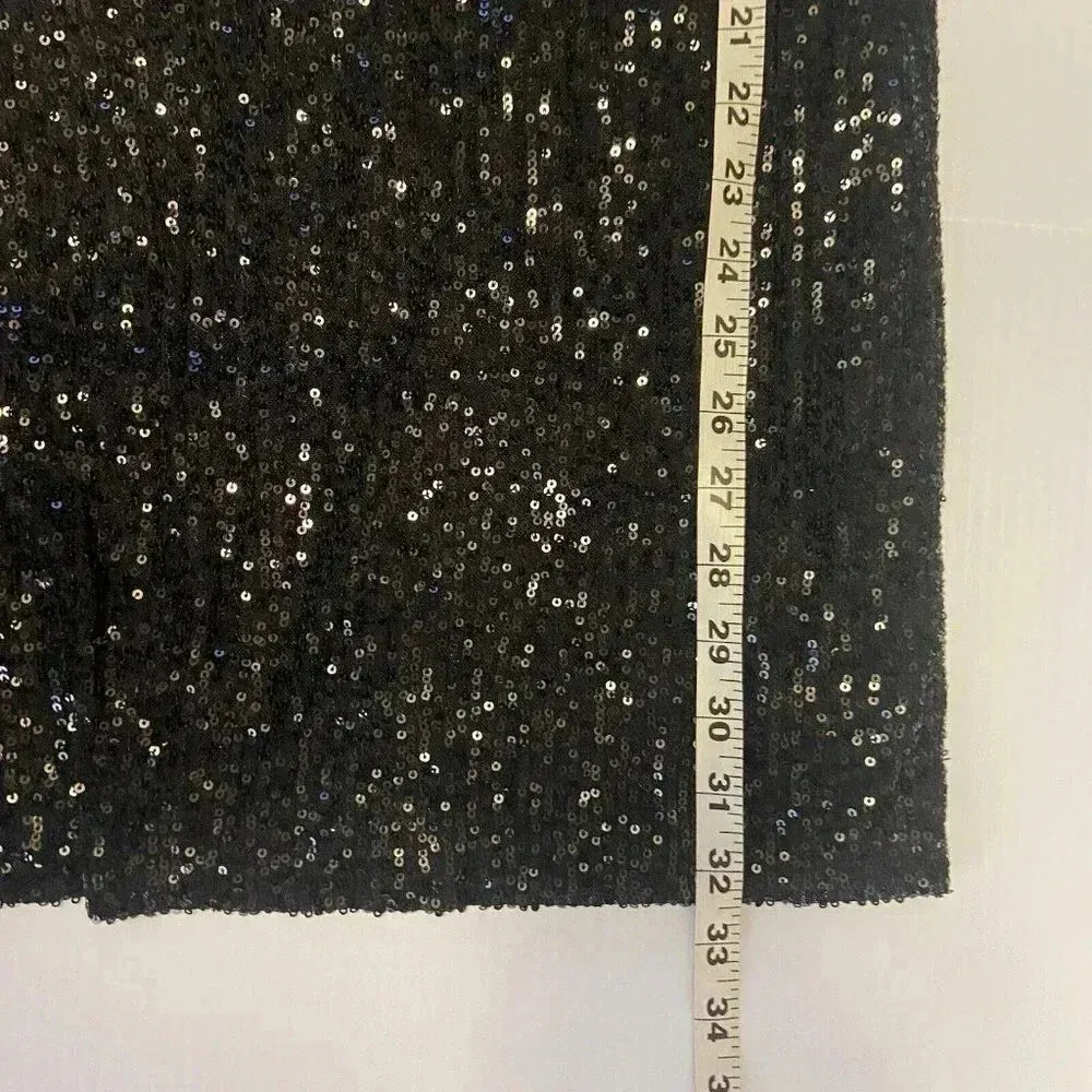 Betsey Johnson Sequin Black Mini Dress Size‎ M Cocktail Party Holiday Date Night - Image 14
