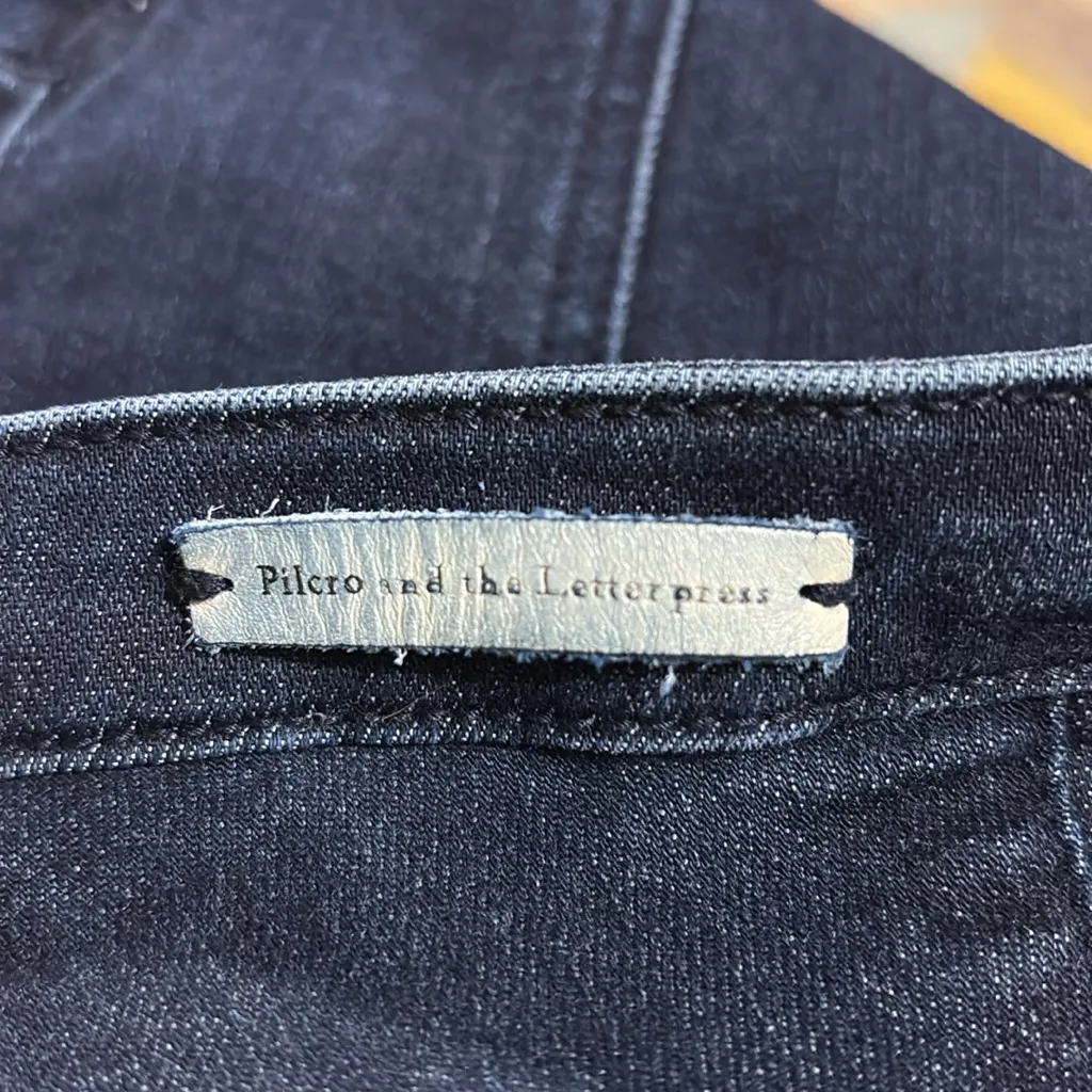 Sz 29 Sz 8 Anthropologie Pilcro and the letterpress Denim Leggings side zip - Image 6