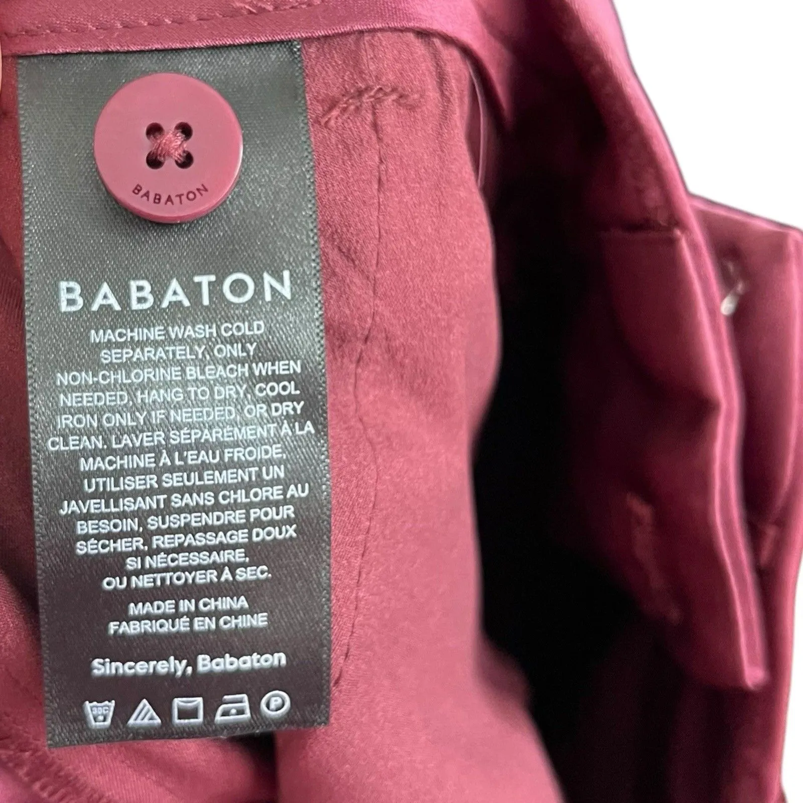 Babaton Satin Cargo Pants Women’s Size 00 Burgundy Utility Trousers Y2K - Image 12