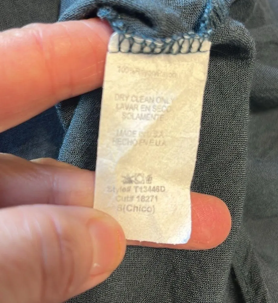 Pants Store Short Sleeve Blue Flowy Top - Image 5