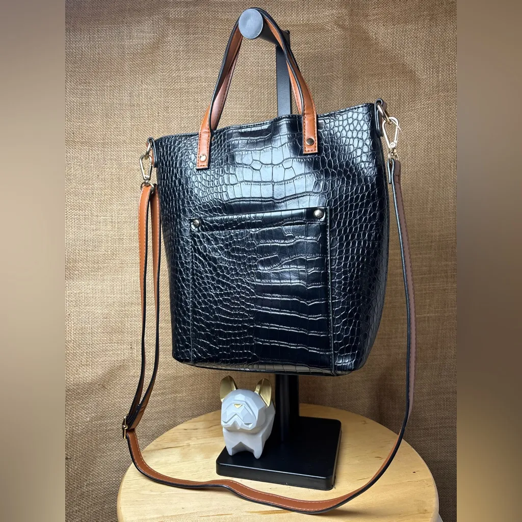 Carlos by Carlos Santana Black and Brown Croc - Image 8