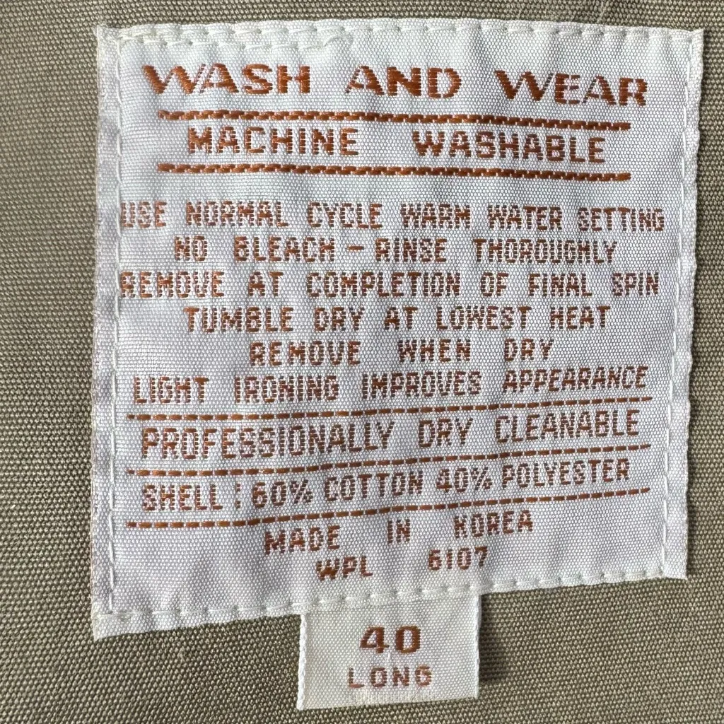 Oleg Cassini vintage heavy duty khaki peacoat / M (40 EU) / Excellent condition* - Image 13