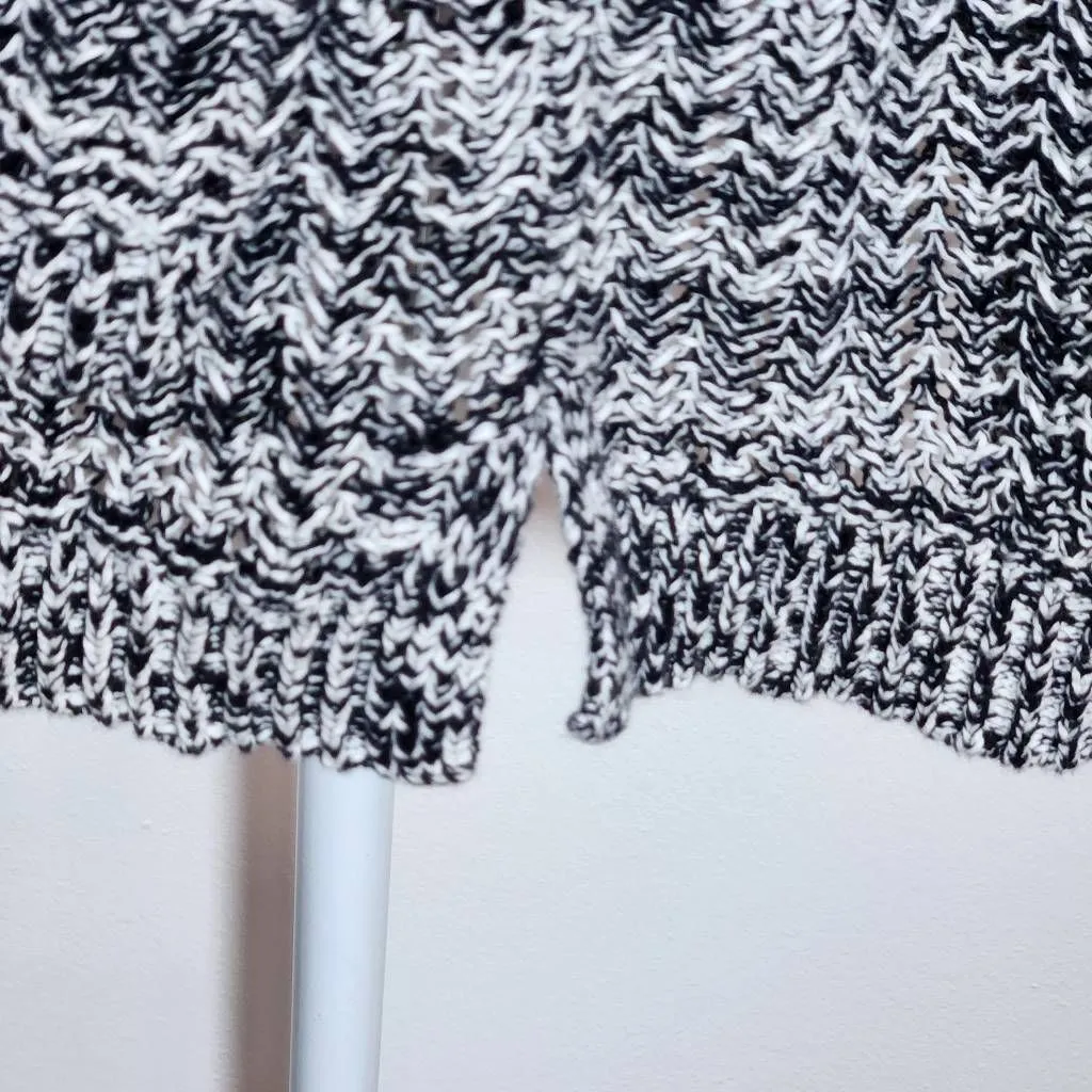 J. Jill Black and White Cardigan Sweater Size Large J. Jill Two-Tone Cardigan - Image 6